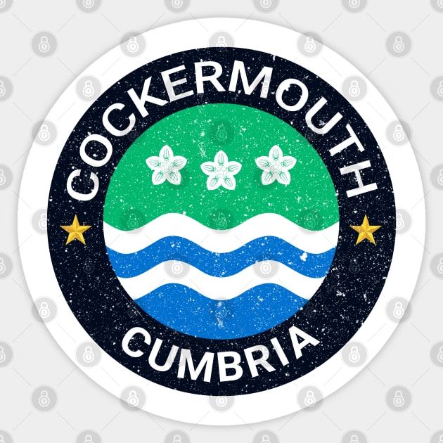 Cockermouth - Cumbria Flag Sticker by CumbriaGuru